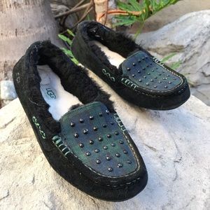 UGG Ansley Suede UGGpure™ Lined Plaid Moccasin